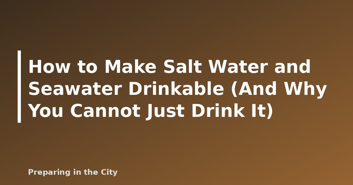 How to Make Salt Water and Seawater Drinkable (And Why You Cannot Just Drink It) - featured image