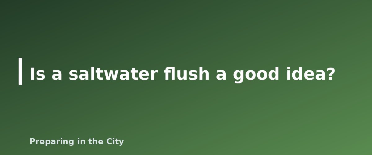 Is a saltwater flush a good idea? - illustration for How to Make Salt Water and Seawater Drinkable (And Why You Cannot Just Drink It)