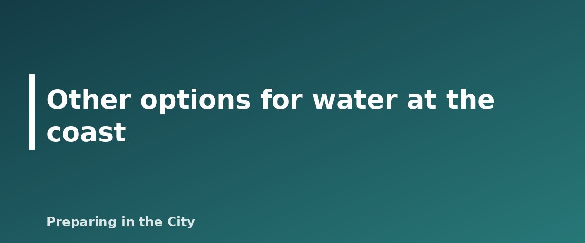 Other options for water at the coast - illustration for How to Make Salt Water and Seawater Drinkable (And Why You Cannot Just Drink It)