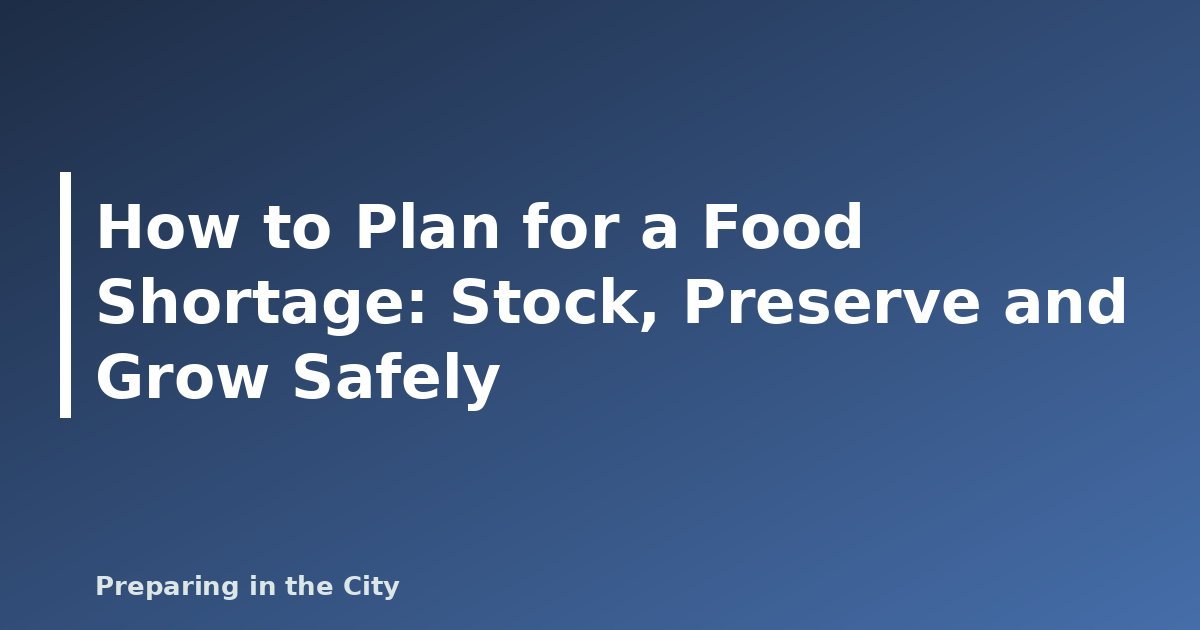How to Plan for a Food Shortage: Stock, Preserve and Grow Safely - featured image