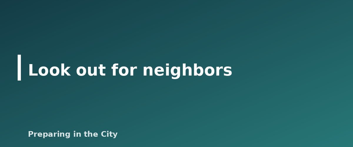 Look out for neighbors - illustration for How to Plan for a Food Shortage: Stock, Preserve and Grow Safely