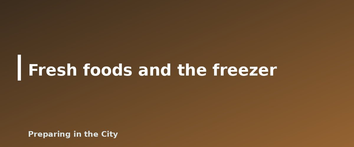 Fresh foods and the freezer - illustration for How to Plan for a Food Shortage: Stock, Preserve and Grow Safely