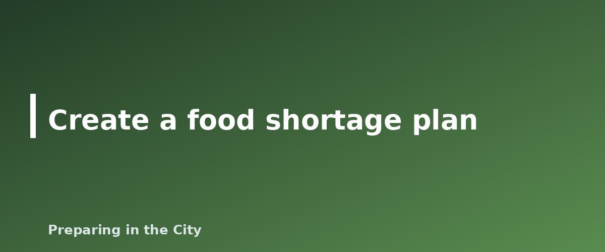 Create a food shortage plan - illustration for How to Plan for a Food Shortage: Stock, Preserve and Grow Safely