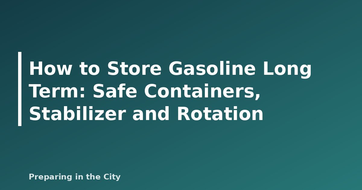 How to Store Gasoline Long Term: Safe Containers, Stabilizer and Rotation - featured image