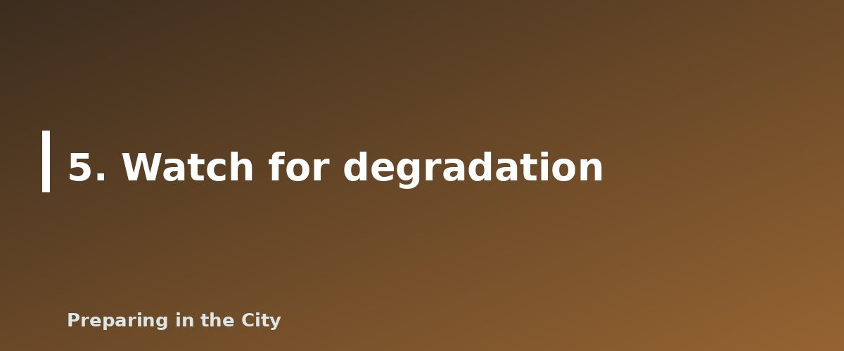 5. Watch for degradation - illustration for How to Store Gasoline Long Term: Safe Containers, Stabilizer and Rotation