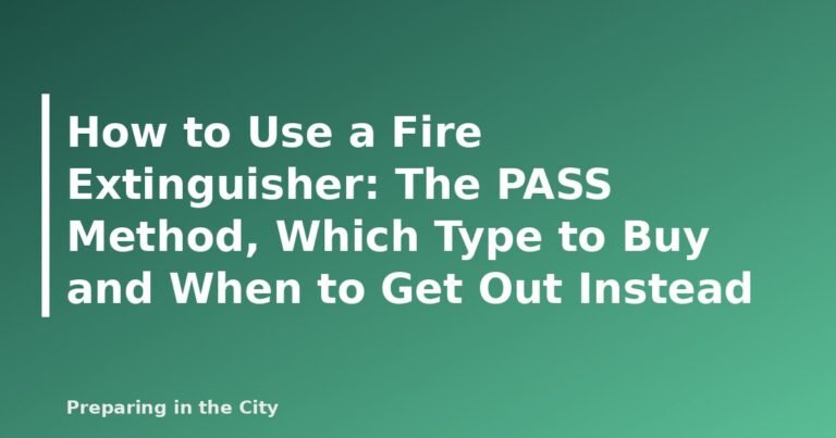 How to Use a Fire Extinguisher: The PASS Method, Which Type to Buy and When to Get Out Instead - featured image