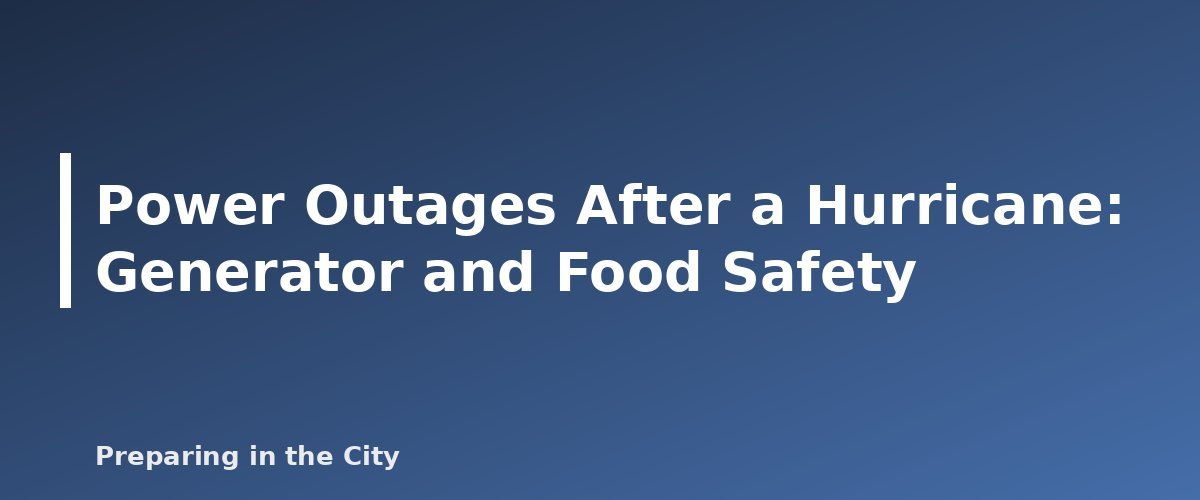 Power Outages After a Hurricane: Generator and Food Safety - illustration for Hurricane Preparedness Checklist: Before, During and After