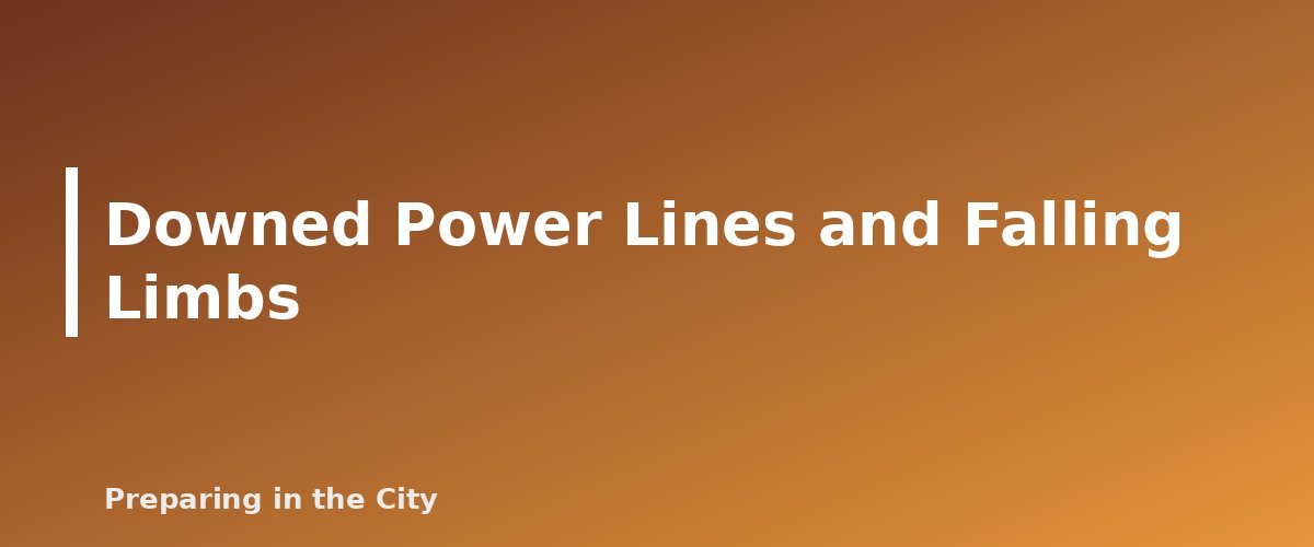 Downed Power Lines and Falling Limbs - section banner for Ice Storm Preparedness