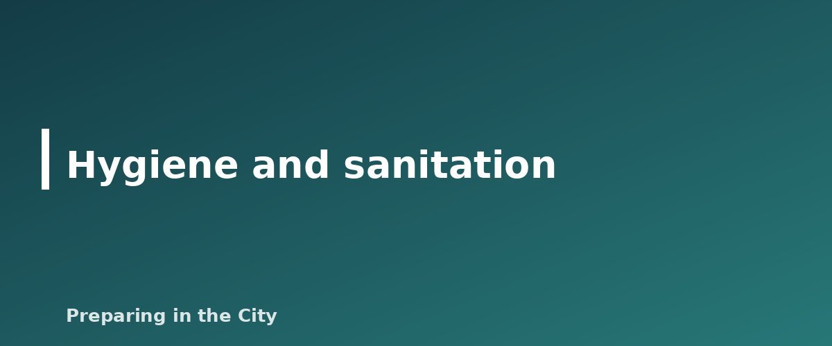 Hygiene and sanitation - illustration for 25 Things You Need to Be Prepared for Any Disaster