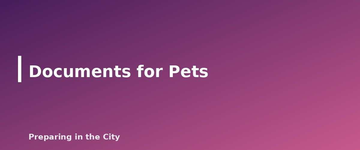 Documents for Pets - section banner for Important Documents for Emergencies