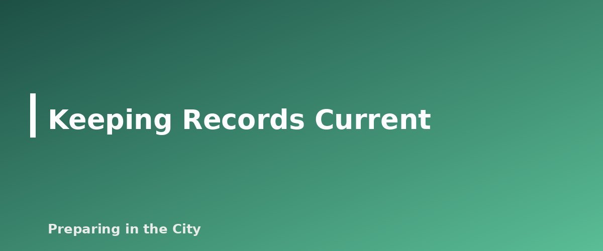 Keeping Records Current - section banner for Important Documents for Emergencies