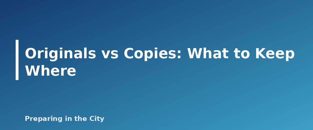 Originals vs Copies: What to Keep Where - section banner for Important Documents for Emergencies