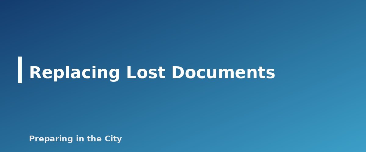 Replacing Lost Documents - section banner for Important Documents for Emergencies