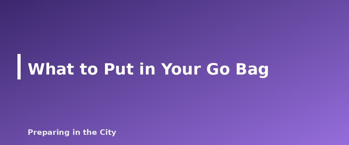 What to Put in Your Go Bag - section banner for Important Documents for Emergencies