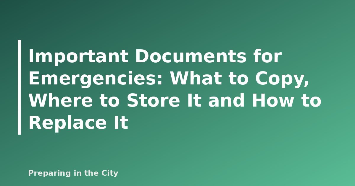 Important Documents for Emergencies: What to Copy, Where to Store It and How to Replace It - featured image