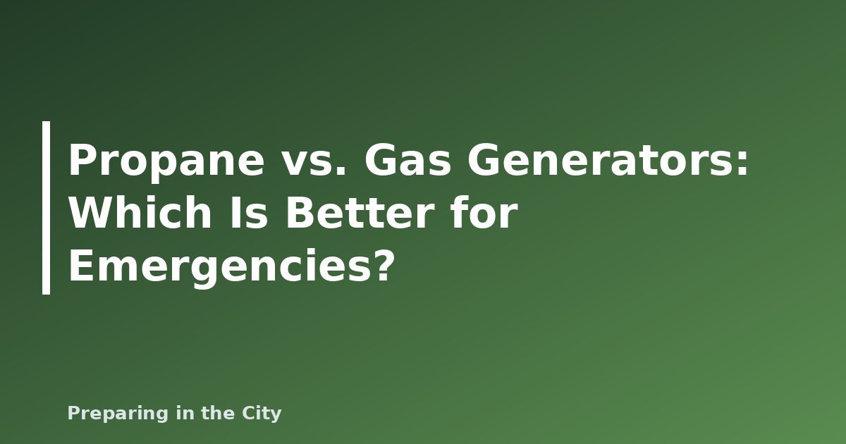 Propane vs. Gas Generators: Which Is Better for Emergencies? - featured image