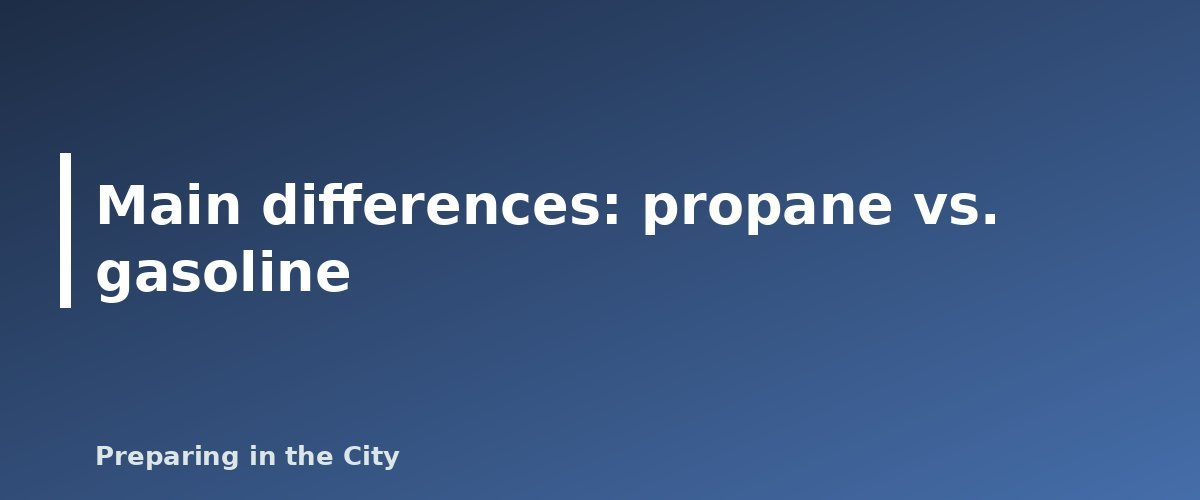 Main differences: propane vs. gasoline - illustration for Propane vs. Gas Generators: Which Is Better for Emergencies?