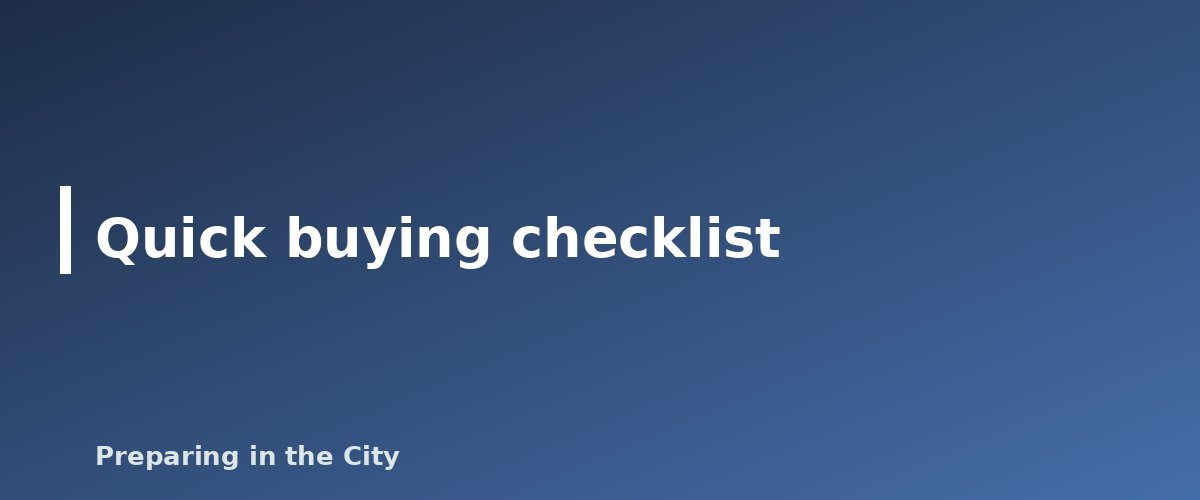 Quick buying checklist - illustration for Propane vs. Gas Generators: Which Is Better for Emergencies?