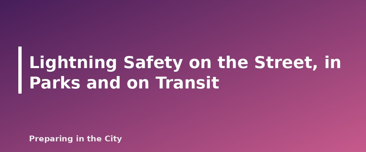 Lightning Safety on the Street, in Parks and on Transit - section banner for Lightning Safety in the City