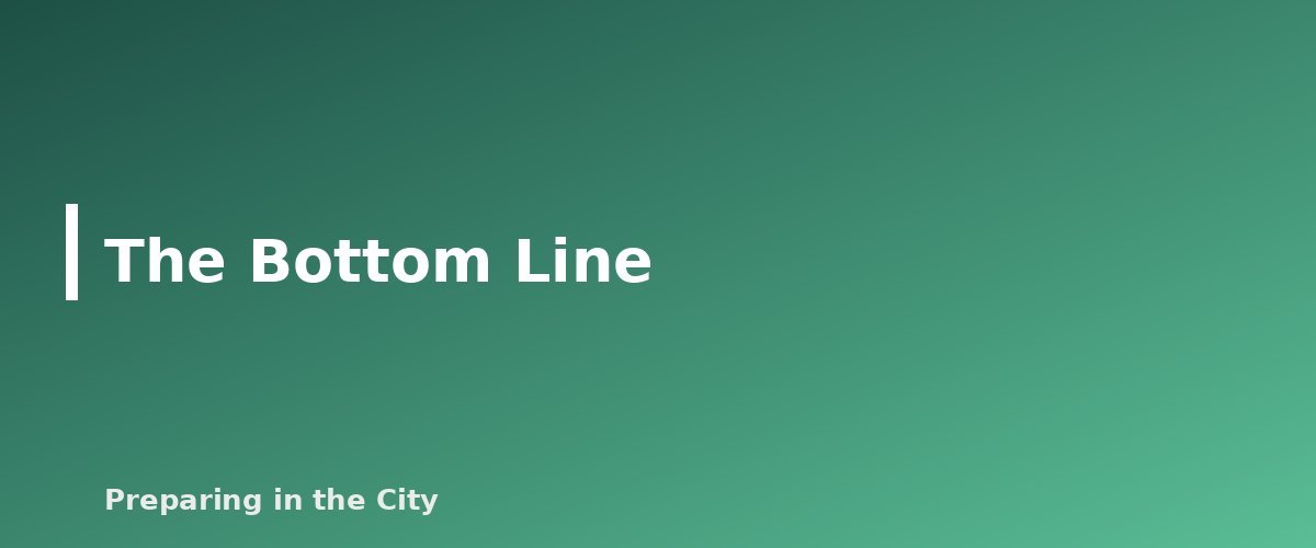 The Bottom Line - section banner for Lightning Safety in the City