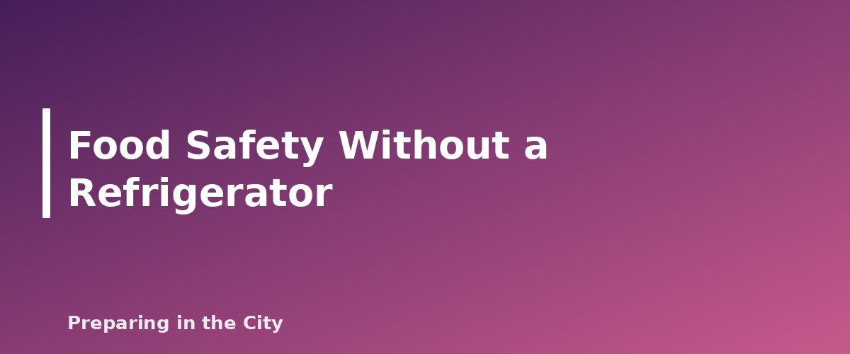 Food Safety Without a Refrigerator - section banner for No-Cook Emergency Meals