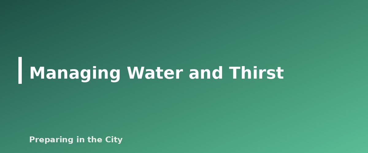 Managing Water and Thirst - section banner for No-Cook Emergency Meals