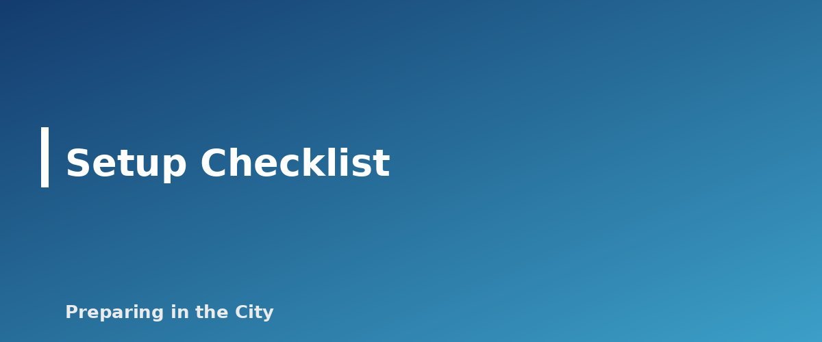 Setup Checklist - section banner for NOAA Weather Radios and Hand-Crank Radios