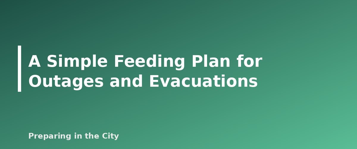 A Simple Feeding Plan for Outages and Evacuations - section banner for Pet Food Storage for Emergencies