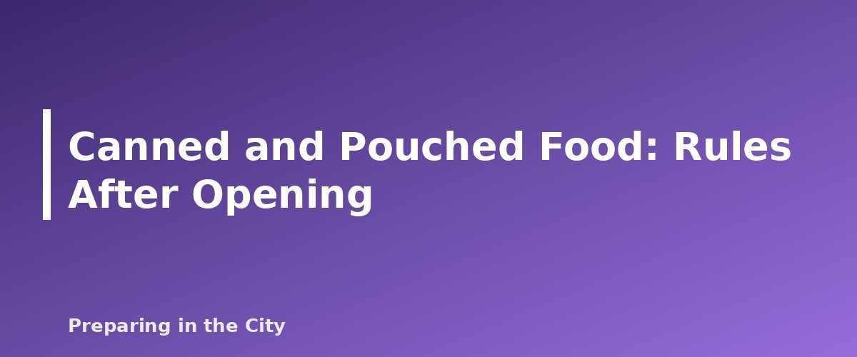 Canned and Pouched Food: Rules After Opening - section banner for Pet Food Storage for Emergencies