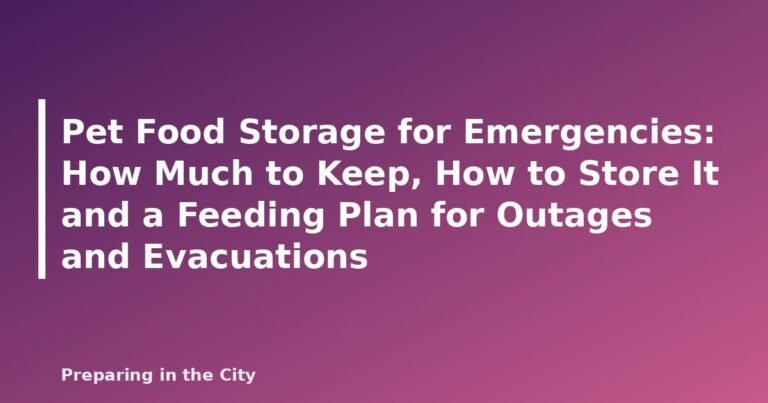 Pet Food Storage for Emergencies: How Much to Keep, How to Store It and a Feeding Plan for Outages and Evacuations - featured image