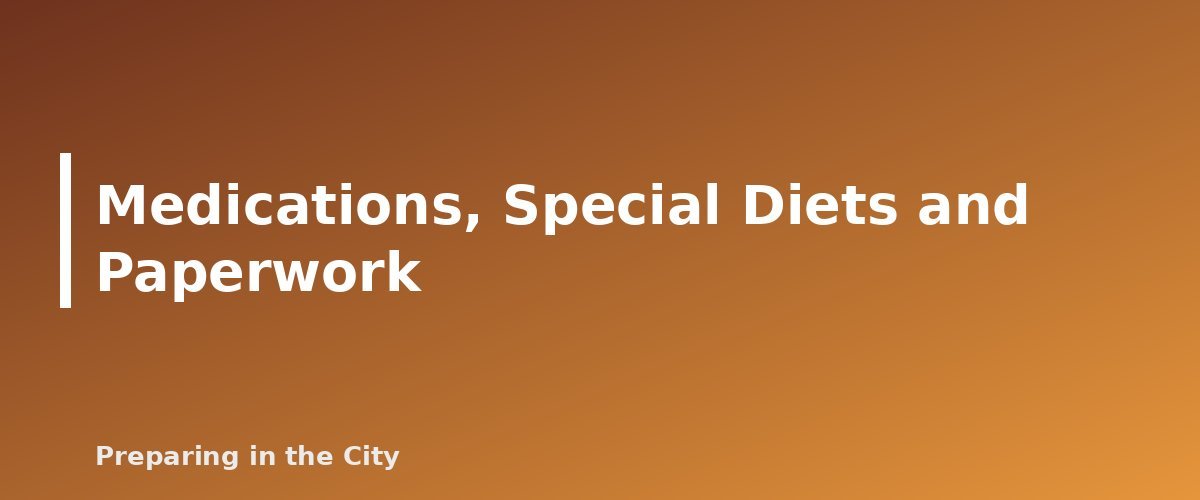 Medications, Special Diets and Paperwork - section banner for Pet Food Storage for Emergencies