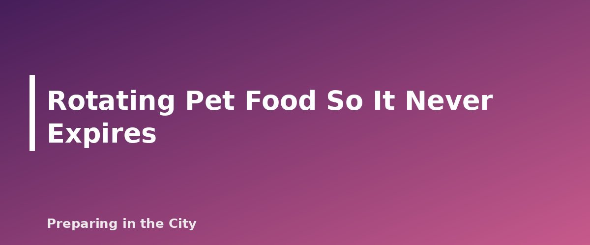 Rotating Pet Food So It Never Expires - section banner for Pet Food Storage for Emergencies