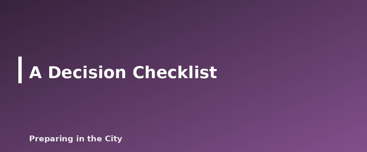 A Decision Checklist - illustration for Portable Power Station vs Gas Generator: Pros, Cons and What Drives the Cost