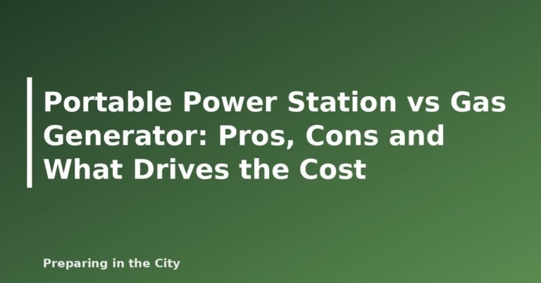 Portable power station compared with a gas generator for home outages - featured image for Portable Power Station vs Gas Generator: Pros, Cons and What Drives the Cost