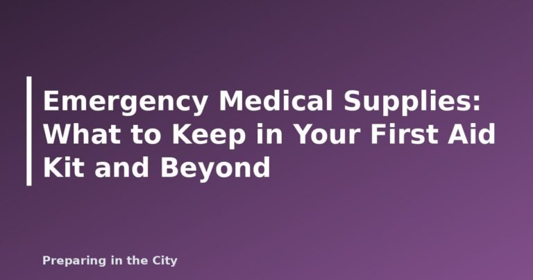 Emergency Medical Supplies: What to Keep in Your First Aid Kit and Beyond - featured image