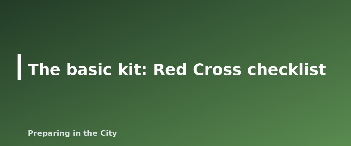 The basic kit: Red Cross checklist - illustration for Emergency Medical Supplies: What to Keep in Your First Aid Kit and Beyond