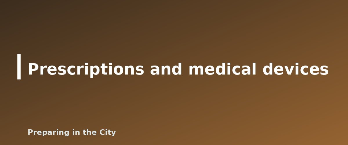 Prescriptions and medical devices - illustration for Emergency Medical Supplies: What to Keep in Your First Aid Kit and Beyond