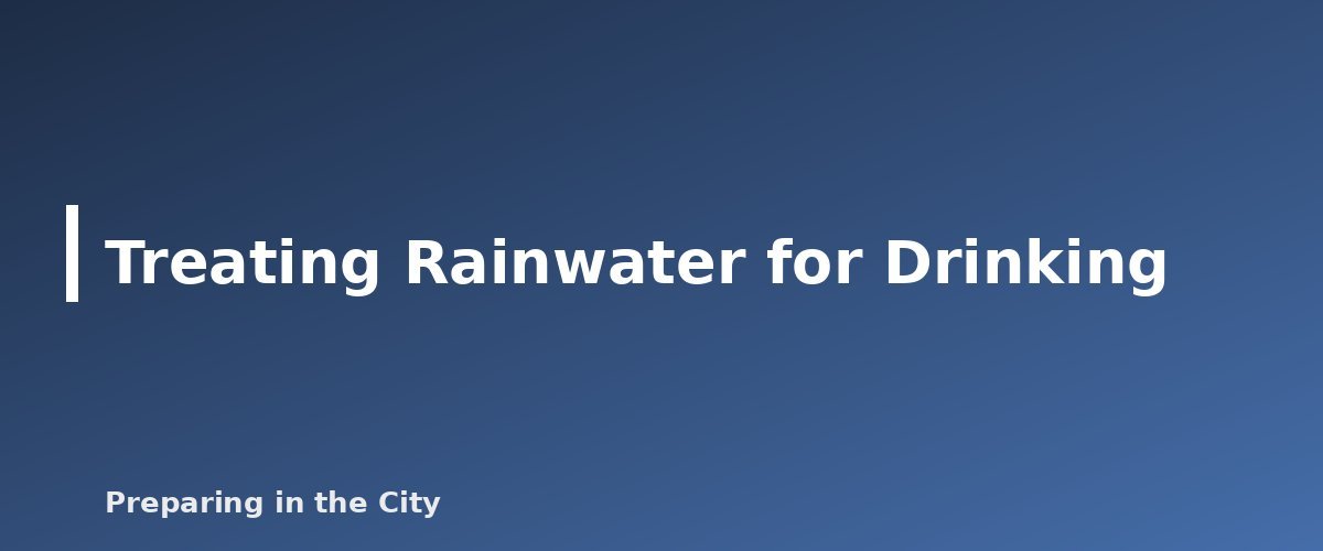 Treating Rainwater for Drinking - illustration for Rainwater Collection for Emergencies: Safety and Local Rules