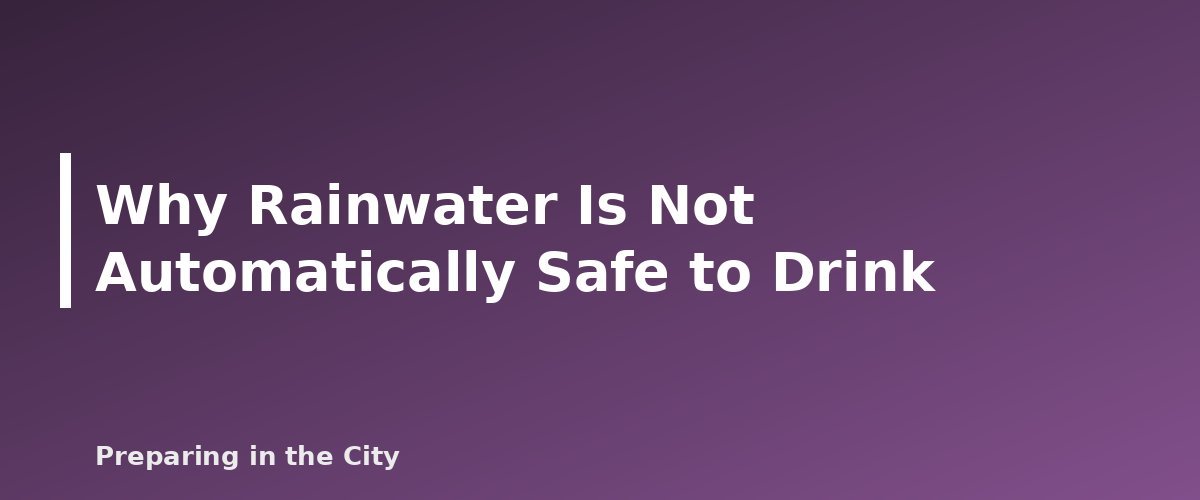 Why Rainwater Is Not Automatically Safe to Drink - illustration for Rainwater Collection for Emergencies: Safety and Local Rules