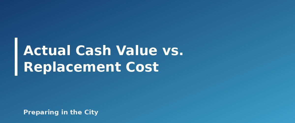 Actual Cash Value vs. Replacement Cost - section banner for Renters Insurance and Home Inventory