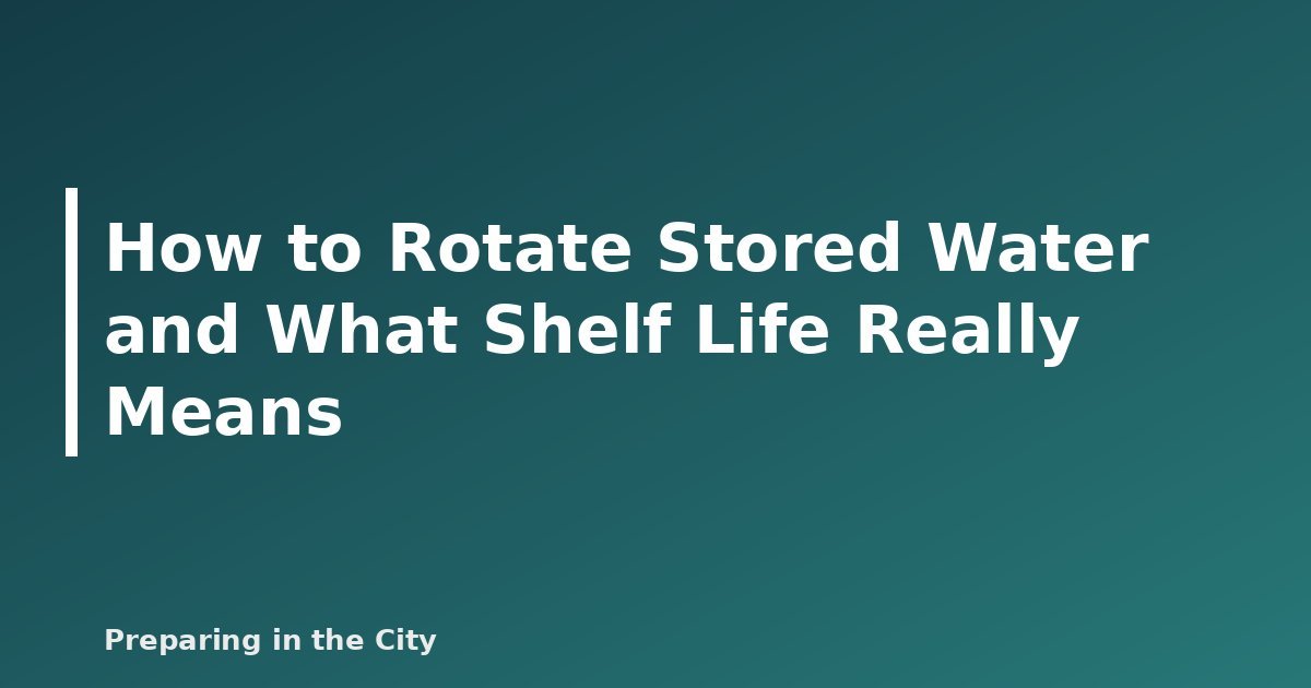 How to Rotate Stored Water and What Shelf Life Really Means - featured image