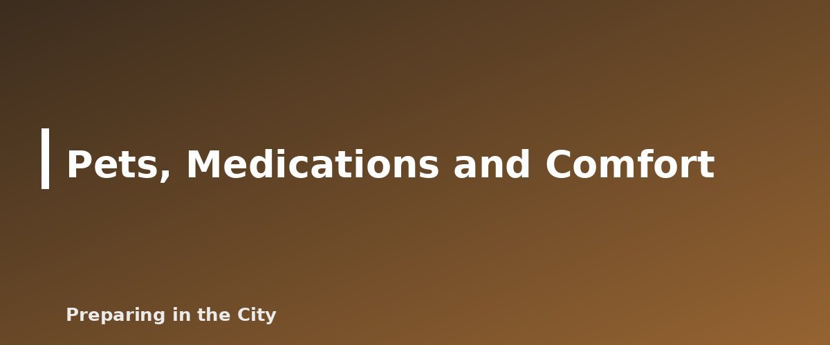 Pets, Medications and Comfort - illustration for Shelter in Place: What It Means and How to Do It