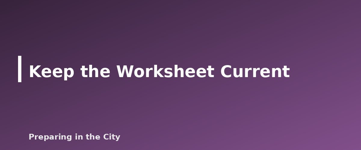 Keep the Worksheet Current - illustration for How to Size Backup Power: A Watt-Hour Worksheet for Outages