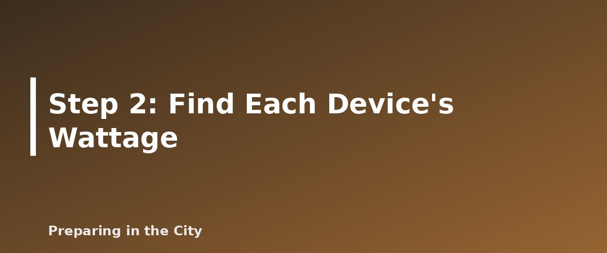 Step 2: Find Each Device's Wattage - illustration for How to Size Backup Power: A Watt-Hour Worksheet for Outages