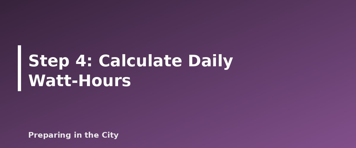Step 4: Calculate Daily Watt-Hours - illustration for How to Size Backup Power: A Watt-Hour Worksheet for Outages