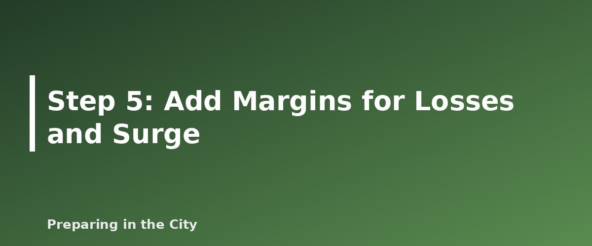 Step 5: Add Margins for Losses and Surge - illustration for How to Size Backup Power: A Watt-Hour Worksheet for Outages