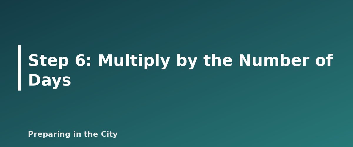 Step 6: Multiply by the Number of Days - illustration for How to Size Backup Power: A Watt-Hour Worksheet for Outages