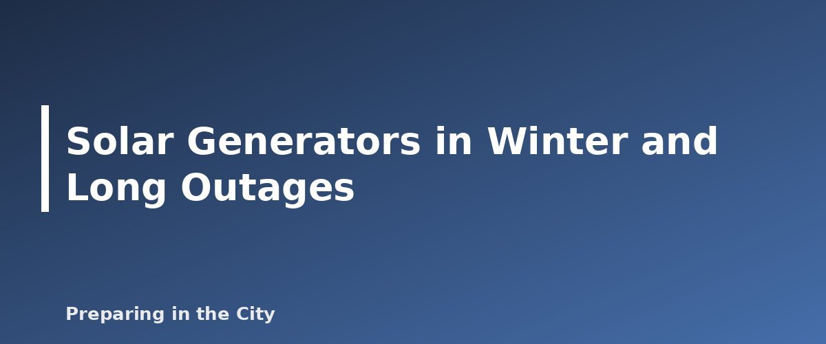 Solar Generators in Winter and Long Outages - illustration for Solar Generators Explained: Panels, Batteries and Realistic Run Times