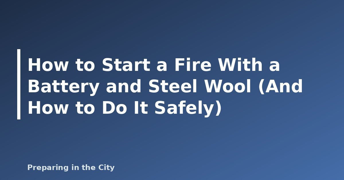 How to Start a Fire With a Battery and Steel Wool (And How to Do It Safely) - featured image