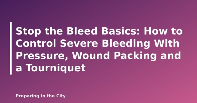 Stop the Bleed Basics: How to Control Severe Bleeding With Pressure, Wound Packing and a Tourniquet - featured image